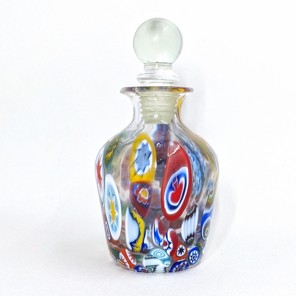 *SOLD* Murano Italy Millefiori Murinne glass decanter scent bottle - Picture 4 of 11